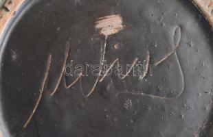 Mihály Béla monumentális padlóváza, szájperemén kis mázlepattanás, jelzett, m: 51 cm