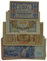 Németország ~1910-1920. 50 darabos vegyes német bankjegy tétel (10xklf) T:III,III- közte tűlyuk, folt, szenny., szakadás, lyuk, saroktörés Germany ~1910-1920. 50 pieces mixed german banknote lot (10xdiff) C:F,VG include needle hole, spotted, dirty, torn, hole, folded corner