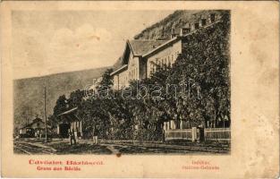 ~1905 Báziás, Indóház, vasútállomás / Stations-Gebäude / railway station (Rb)