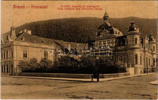 Brassó, Kronstadt, Brasov; Schuller nyaraló és iparegylet. W.L. (?) 157. / villa and House of Craftsmen Association