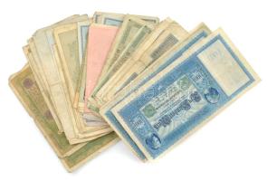 Németország ~1910-1920. 50 darabos vegyes német bankjegy tétel (10xklf) T:III,III- közte tűlyuk, fol...