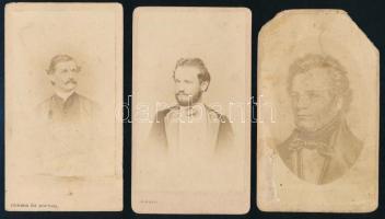 cca 1870 Vegyes keményhátú fotó, fénynyomat tétel, közte sérültek, vegyes méretben