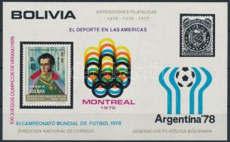 1975 Bolívia elnökei (I.) vágott blokk Mi 62