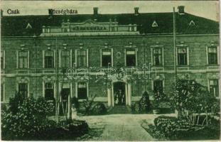 1922 Csák, Csákova, Ciacova; Községháza / Gemeindehaus / town hall