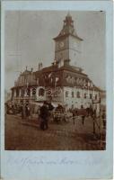 1917 Brassó, Kronstadt, Brasov; Rathaus / Városháza, piac / town hall, market. photo (EK)