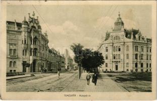 1914 Temesvár, Timisoara; Hunyadi út. Uhrmann Henrik kiadása / street view (EK)