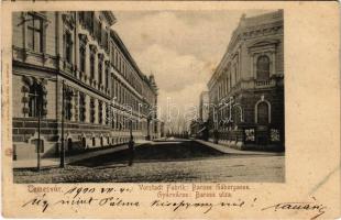 1900 Temesvár, Timisoara; Gyárváros, Baross utca / Vorstadt Fabrik / street view (fl)