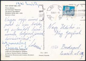 1973 Passuth László író és felesége által írt képeslap