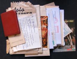 cca 1920-1990 kb 50 db vegyes okmány és irat a Bozó Gyula hagyatékból