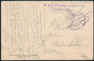 1916 Tábori posta képeslap K.u.k. Skikurskommando Fieberbrann