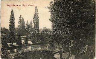 1916 Nagybánya, Baia Mare; Liget részlet / park (EK)