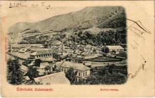1901 Zalatna, Zlatna; M. kir. kohótelep. Nagy Lajos kiadása / iron factory, ironworks, smelter (kis szakadás / small tear)