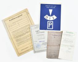 1961-1973 2 db német jogosítvány magyar személy részére + egyéb dokumentumok