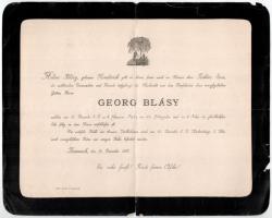 1887-1926 5 db felvidéki gyászjelentés (Késmárk, Rozsnyó)