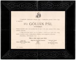 1887-1926 5 db felvidéki gyászjelentés (Késmárk, Rozsnyó)