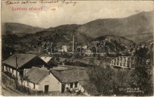 1908 Lupény, Lupeni; látkép, vasúti híd, iparvasút. Adler fényirda / general view, industrial railway, railway bridge (EK)