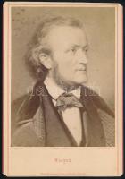 cca 1880 Wagner portréja, festmény nyomán készült fénynyomat, 16,5×11,5 cm