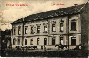 1912 Felsővízköz, Felső-Szvidnyik, Vysny Svídnik, Svídnik; Kir. Járásbíróság / court (gyűrődés / crease)