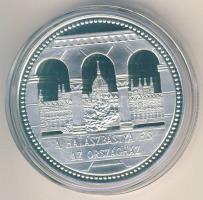 DN "Budapest nevezetességei-Halászbástya és az Országház" Ag emlékérem 31,104g (1oz) T:PP Díszdobozban, tanúsítvánnyal!