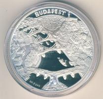 DN "Budapest nevezetességei-Halászbástya és az Országház" Ag emlékérem 31,104g (1oz) T:PP ...