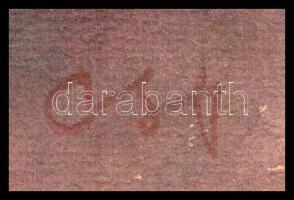 Csavlek András (1942- ): Kabát a széken. Akvarell, papír, jelezve jobbra lent, lapszéli kisebb szaka...