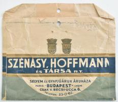 Szénásy, Hoffmann és Társa Rt. Selyem és Gyapjúáruk Áruháza Budapest papírzacskó