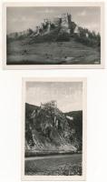 Lejtava, Zsolnalitva, Lietava (Vágvölgy, Povazie); vár / Hrad Lietava / castle - 2 db régi képeslap / 2 pre-1945 postcards