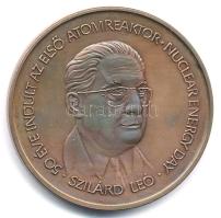 Fritz Mihály (1947-) 1992. Szilárd Leó - 50 éve indult az első atomreaktor / 10 éves az első blokk - Paksi Atomerőmű kétoldalas bronz emlékérem (42,5mm) T:1,1- kis patina