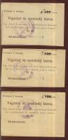 1917. Vágatási és szemledíj bárca (3x)