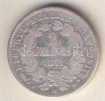 Franciaország/1871A kis "A" variáns 2Fr Ag T:3