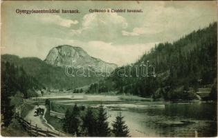 1912 Gyergyószentmiklósi-havasok, Muntii Giurgeului; Gyilkostó a Cohárd havassal. Burján és Székely kiadása / Lacul Rosu (Ghilcos) / lake, mountain (EK)