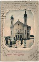 1904 Sepsiszentgyörgy, Sfantu Gheorghe; Izraelita templom, zsinagóga. Benkő M. kiadása / synagogue (fa)