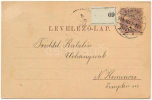 1900 Szatmárnémeti, Szatmár, Satu Mare; zsidó templom, zsinagóga, vashíd / synagogue, bridge (vágott...