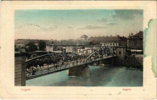 1912 Lugos, Lugoj; Nagyhíd, Weiszer üzlete. Nemes Kálmán kiadása / bridge, shop (fl)