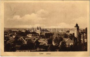 1915 Léva, Levice; látkép, zsinagóga. Schulcz Ignác kiadása / general view, synagogue (EK)