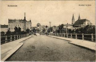 1916 Komárom, Komárno; Kishíd feljáró / bridge, street view (EK)