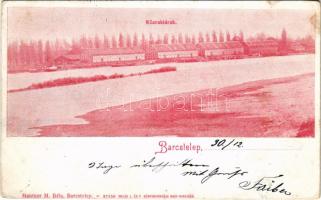 1900 Barcs, Barcstelep; Közraktárak. Mautner M. béla kiadása (fa)
