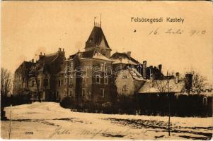 1910 Felsősegesd (Segesd), Gróf Széchenyi kastély télen. Weiler Samu kiadása (EK)