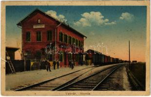 1917 Vasvár, vasútállomás, vonat (szakadás / tear)