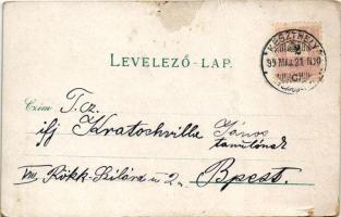 1899 (Vorläufer) Keszthely, Balatoni Park, Fő utca, Festetics kastély, fürdőház, Gazdasági Tanintéze...