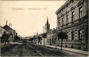 Keszthely, Kossuth Lajos utca. Rechnitzer Gyula kiadása (Rb)