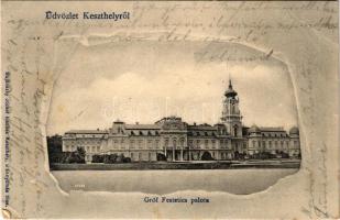 1905 Keszthely, Gróf Festetics kastély. Sujánszky József kiadása (EB)