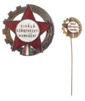 ~1960. Kiváló szövetkezeti munkáért zománcozott kitüntetés miniatűrrel, eredeti dobozban (38mm) T:1 patina