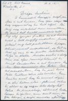 1945-1951 London - New York, Kézdi Kovács Elemér (1898-1976) gépelt, és saját kezű levelei testvéréh...