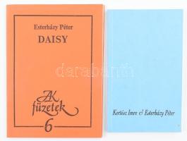 Esterházy Péter: Daisy. JAK füzetek 6. Bp., 1984, Magvető. Első kiadás. Kiadói papírkötés. + Kertész Imre: Jegyzőkönyv. - Esterházy Péter: Élet és irodalom. Bp., 1993, Magvető - Századvég. Kiadói papírkötés.