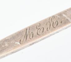 Ezüst (Ag) Antik késbak, 1840, jelzett, h: 9,5 cm, nettó: 23,7 g