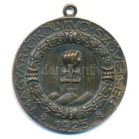 1932. "Magyar Ökölvívó Szövetség 1925 / Budapest Bajnoksága III." egyoldalas vert bronz díjérem "Arkanzas" gyártói jellel T:2 patina