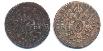 1800E 6kr Cu "I. Ferenc" + 1800S 6kr Cu "I. Ferenc" T:2-,3
Huszár: 2019, 2021, ...