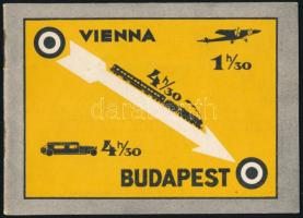 1932 Képes Budapest turisztikai prospektus, angol nyelvű, Fővárosi Nyomda, 10 lap, 9x12,5 cm