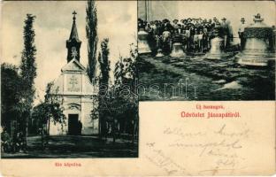 1911 Jászapáti, Kis kápolna és új harangok. Molnár János kiadása
